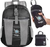 Zaino leggero pieghevole, poco voluminoso, per uomo, donna e bambino, nero  (nero) - BacPk-25-Black : Amazon.it: Moda
