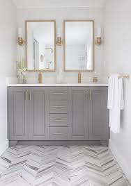 It is a brass/gold metal (polished brass) and a modern shape. Grey Gold The Perfect Balance Of Warm With Cool