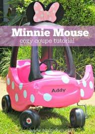 Cozy Coupe To Minnie Mouse Coupe Tutorial Pinkwhen Minnie Birthday Party Minnie Mouse 1st Birthday Minnie Mouse Birthday Party