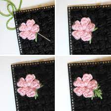 Decorate your bath with perpetual spring flowers. Plastic Canvas Floral Clutch Persia Lou