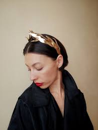 Gold Leaf Crown/ Bridal Tiara/ Leather Crown/ Greek Crown/ Greek Laurel