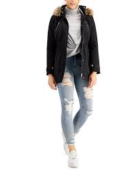 We offer fashion and quality at the best price in a more sustainable way. Coffeeshop Juniors Faux Fur Trim Hooded Anorak Jacket Created For Macy S Reviews Coats Women Macy S