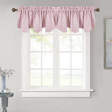 Girls' room window treatment 04:17 `` Amazon Com Nicetown Bedroom Blackout Valance Tier 52 Inches By 18 Inches Scalloped Rod Pocket Valance Window Curtain Valance For Girl S Room Baby Nursery Dormitory Kids Room Lavender Pink 1 Pack Home Kitchen