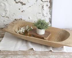 Vintage Wood Dough Bowl Handcarved Wooden Bowl Long Wood Etsy Vintage Farmhouse Decor Wooden Bowls Vintage Wood