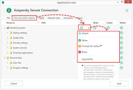 How To Configure Application Rights And The List Of Protected Resources In Kaspersky Total Security 19