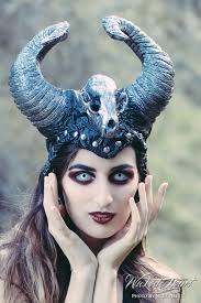 Demon Headdress ~ Devil Halloween Costume, Demon Headpiece, Horns