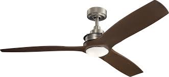 The most basic kichler ceiling fan, the basics pro premier 52 ceiling fan with led lights is an easy and affordable way to introduce yourself to the elite world of kichler fans. Kichler 300356oz Olde Bronze Ried 56 3 Blade Indoor Outdoor Ceiling Fan With Blades And Wall Control Lightingdirect Com