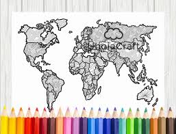 World Map Coloring Page Printable World Map Coloring World World Map Coloring Page Color World Map Coloring Pages