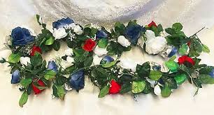 Find beautiful artificial flower bouquets &; 4th Of July Garland Red White Blue Silk Flowers Wedding Arch Full Party Decor Ebay