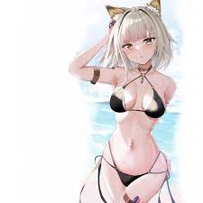 Download wallpaper sexy, anime, cat, pretty, bikini, Kitty, Nothing, black  bikini, Neko girl, Tight, cat girl, blacked bikini, section seinen in  resolution 2048x2048
