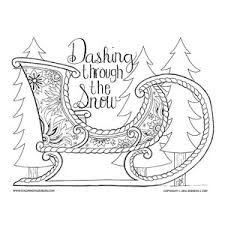 Download this adorable dog printable to delight your child. Christmas Sled Coloring Page