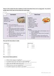 Recipes Comparision English Esl Worksheets In 2020 Reading Comprehension Worksheets Comprehension Worksheets Math Addition Worksheets