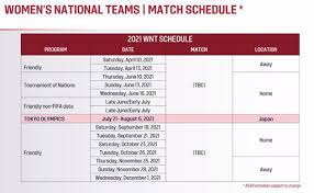 Get today's tv listings and channel information for your favorite shows, movies, and programs. Uswnt Schedule For 2021 Nwsl