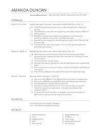 Work in a lab environment utilizing my work experience and demonstrated ability to perform increasingly. Medical Laboratory Technician Resume Examples And Tips Zippia
