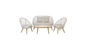 Bring Scandi Style Into Your Garden With This Nerja Sofa Set From George Home Finished In A Beautiful Hand Woven Corded R Garden Sofa Set Sofa Set Garden Sofa