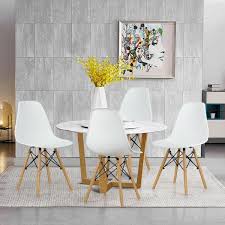 Set Of 4 Modern Dsw Dining Side Chair Wood Legs Kitchen Dining Room Chairs Chairs Furniture In 2020 Side Chairs Dining Modern Dining Side Chairs Wood Chair