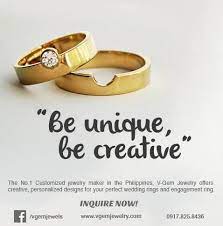 The No 1 Customized Jewelry Maker In The Philippines V Gem Jewelry Offers Creative Personalized Designs For Your Perfect Gems Jewelry Wedding Rings Rings