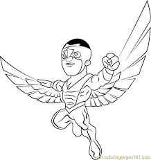 The character of the falcon sam sam wilson, the real name of falcon, sam is a fictional superhero appearing in american comic books published by marvel comics. Falcon Coloring Page For Kids Free The Super Hero Squad Show Printable Coloring Pages Online For Kids Coloringpages101 Com Coloring Pages For Kids
