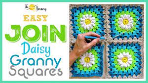 Crochet How To Join Your Daisy Granny Squares Easy Join As You Go Method Youtube Daisy Granny Square Granny Square Granny Square Crochet