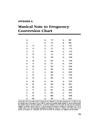 Fillable Online Musical Note To Frequency Fax Email Print