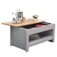 There may be two or four legs (mounted at an angle and sliding in a circle), they can be flat timber, with or without webs. Cf Furniture Sliding Top Up Coffee Table Small Coffee Table Side Table With Shelf Grey Oak 85x47x42cm Buy Online In Maldives At Maldives Desertcart Com Productid 160848010