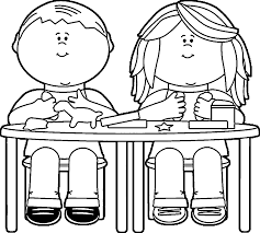 Black And White Picture Of Children Playing Kids Playing With Clay Kids We Coloring Page Wecoloringpage Coloring Pages Clipart Black And White Clip Art