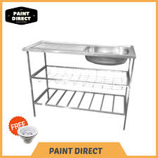 Great savings & free delivery / collection on many items. Ready Stock 18 X 42 Sinki Dapur Stainless Steel Sink With S Steel Sink Stand Complete Set