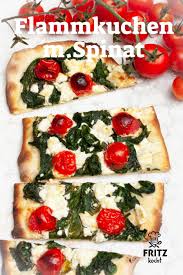 Flammkuchen M Spinat Tomaten U Ziegenfeta Flammkuchen Vegetarisch Essen Lebensmittel Essen