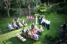 Intimate Backyard Wedding In Malibu Backyard Wedding Ceremony Small Backyard Wedding Backyard Wedding