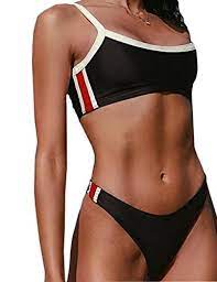 Nafleap Women 2 Pieces Bikini Sets Swimsuit Sports Style Cheeky Bottom Swimsuit Swimsuits Bikini Outfits Bikini Swimsuits