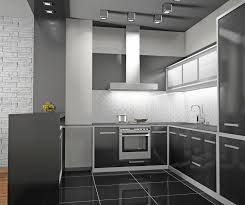 The open shelves are also black marble. Small Modern Black And White Kitchen Novocom Top