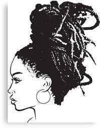 Black Woman African American Braids Dreads Dreadlocks Beauty Salon Canvas Print By Designsbyaymara In 2021 African American Braids Black Girl Art Black Girl Magic Art