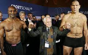 The german beauty has blue eyes and blonde hair which is like the cherry on the cake. Evander Holyfield Desperate To Make Heavyweight History