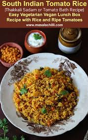 South Indian Tomato Rice Thakkali Sadam Recipe In 2020 Rice Recipes For Lunch Rice Recipes Lunch Recipes
