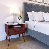 The alexandra round marble bedside table brings the classically cool combination of marble and wood to the bedroom. Marble Nightstand Wayfair