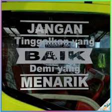 Di bagian pojok kanan bawah spanduk itu tampak logo pemprov dki jakarta dan tulisan dinas pertamanan dan hutan kota provinsi dki jakarta. Stiker Kaca Mobil Truck Catting Sticker Reflective Kata Kata Kaca Mobil Truck Canter Shopee Indonesia