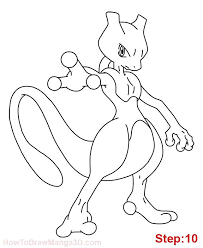Réinterprétation par supercolored.com sur des personnages appartenant à pokemon.com. How To Draw Mewtwo Pokemon Mangajam Com In 2021 Pokemon Coloring Pages Mew And Mewtwo Pokemon Coloring