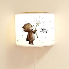 Wandlampe Kinderlampe Mit Sussen Bar Barchen Pusteblume Punkte Lampe Motivlampe Leselampe Kinderzimmer Mit Name Wunschname Ls119 Decor Home Decor Novelty Sign