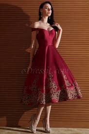 Edressit Designer Burgundy Off Shoulder Short Prom Dress 04170917 Tea Length Prom Dress Burgundy Prom Dress Cocktail Dress Prom