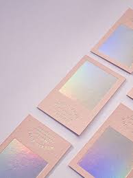 Business cards, brochures, flyers, presentation folders, postcards, banner, signs, holographic Holographic Foil Business Cards Visitenkarten Design Karten Design Visitenkarten