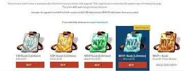 Mvp Rank Upgrade Hypixel Minecraft Server And Maps Ranking Upgrade Mvp