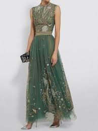 Material Polyester Silhouette A Line Dress Length Floor Length Sleeve Length Sleeveless Neckline In 2020 A Line Dress Embellished Midi Dress Cocktail Dress Party