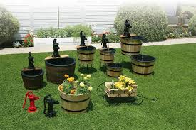 Rough 2 rustic custom decor. Decorate Your Yard With A Rustic Barrel Fountain Miller Store