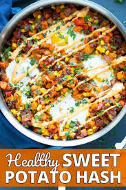 Sweet Potato Hash With Eggs Recipe With Images Stuffed Sweet Potato Healthy Sweet Potato Hash Potato Hash Recipe