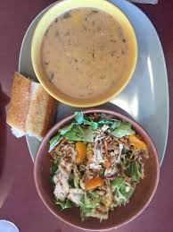 Copycat panera bread summer corn chowder. Summer Corn Chowder And Cashew Chicken Salad Picture Of Panera Bread Indianapolis Tripadvisor