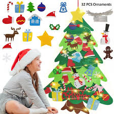 Diy your own holiday decorations to make every inch of your home as festive as possible. Stibadium Diy Felt Christmas Tree Set 32pcs Detachable Ornaments Kids Wall Hanging Xmas Gifts For Christmas Decorations Walmart Com Walmart Com
