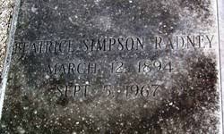 Beatrice Simpson Radney (1894-1967)