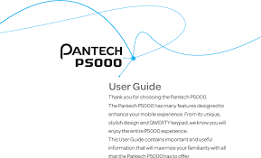 Our automated system is built to unlock most phone models on different networks. P5000 Gsm Wcdma Phone With Bluetooth User Manual Pantech