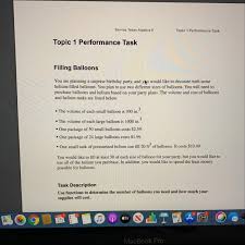Savvas learning, hoboken, new jersey. Savvas Texas Algebra Ii Topic 1 Performance Task Topic 1 Performance Task Filling Balloons You Are Brainly Com