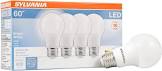60-Watt/800 Lumens Medium Base (E-26) Dimmable A19 LED Light Bulb 4 Pack Sylvania